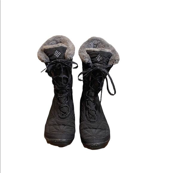 Columbia Black Waterproof Faux Fur Lined Boots 200 Grams Size 7 - Picture 6 of 9
